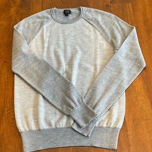 JCrew Gray Merino Wool Crew Neck Sweater